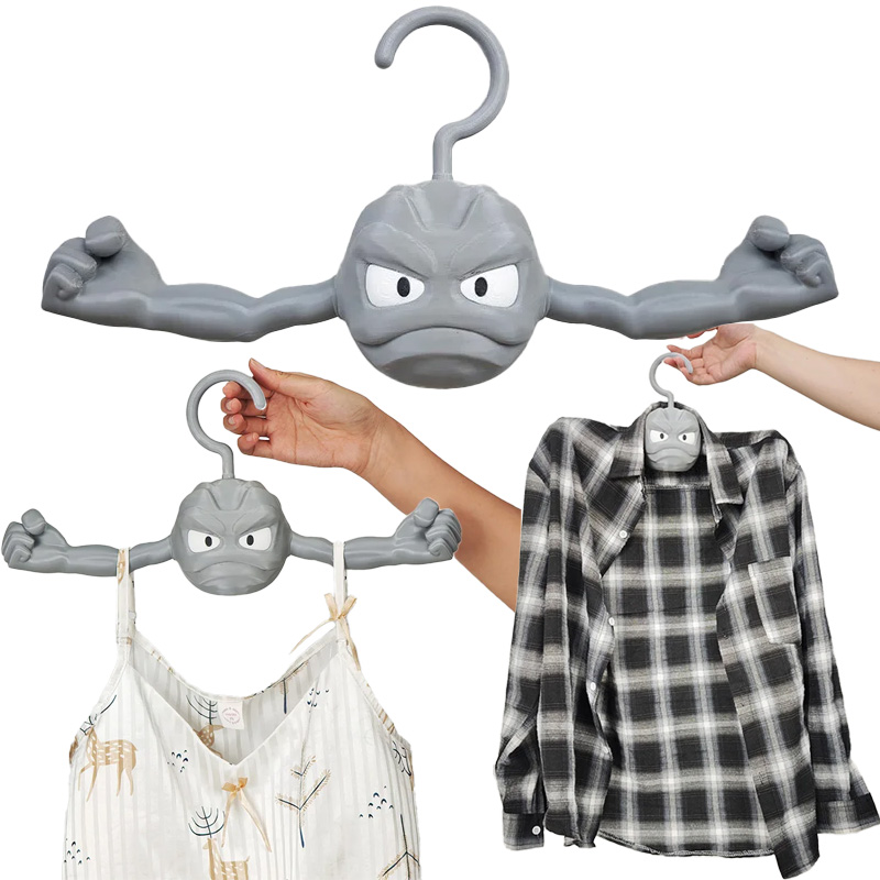 3D Printing Action Figure - アニメポケモンクリエイティブハンガー面白い 3D 印刷漫画 Geodude アクションフィギュア滑り止めハンガー乾燥ラックおもちゃ子供のためのギフト