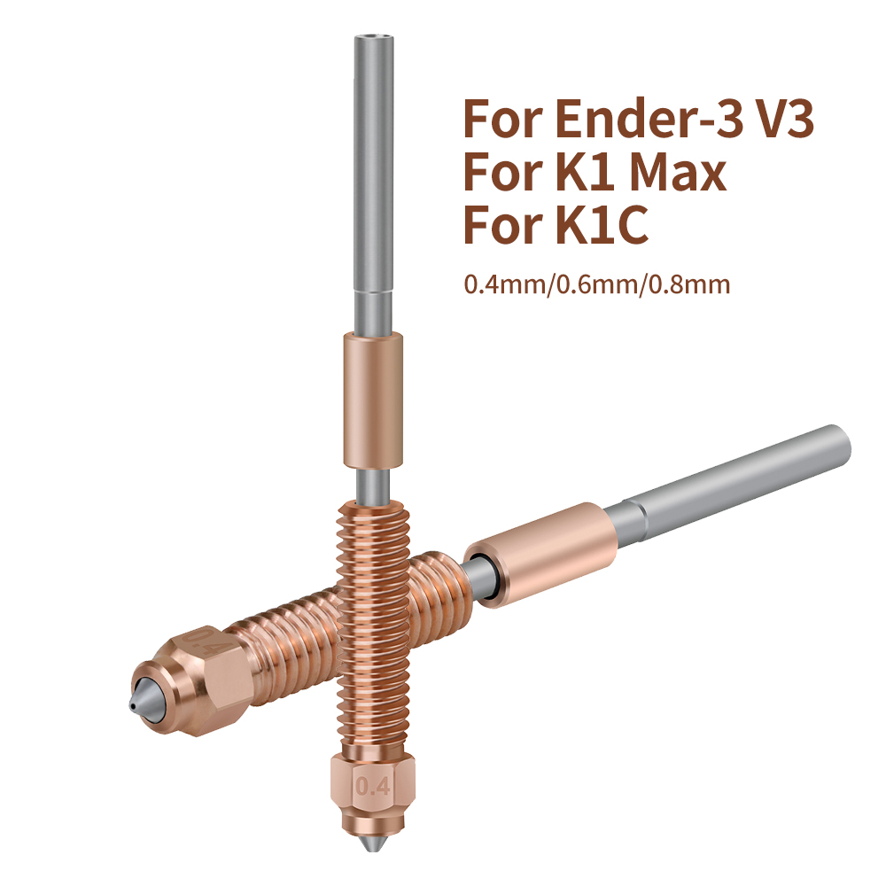 3D Printer Nozzle Brass - K1C ノズル用にアップグレードされたオールインワン クイックスワップ硬化鋼チタン高流量 K1C K1 Max