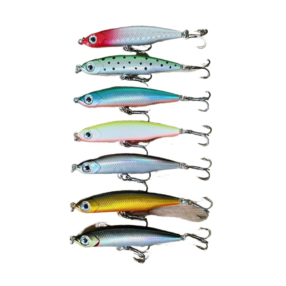 3D Printing Lure - 1 個 5 センチメートル 3.5 グラムシンキングペンシル釣りルアーきらめくワブラー人工金属ハードベイトジグ