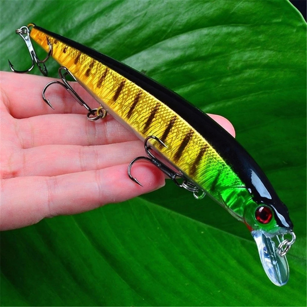 3D Printing Lure - リアルなウォブラールアー,3Dアイ,14cm/18.5g,人工餌,6フック付きフィッシング機器,1個