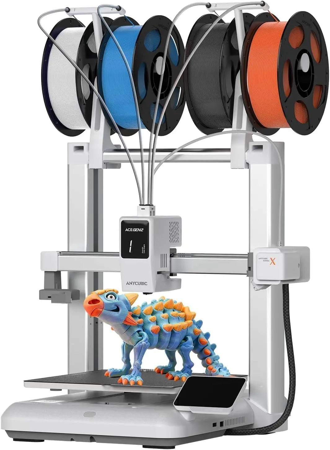 3D Printing Ai - Kobra X マルチカラー3Dプリンター、簡単設定、ネイティブ4色印刷、最大19色対応、600mm/sの高速3D印刷、AIカメラ、静音設計
