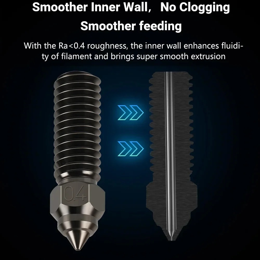 Creality K1 ハードン鋼ノズル、0.2/0.4/0 - 3D Printer Nozzle Brass のレビューと価格