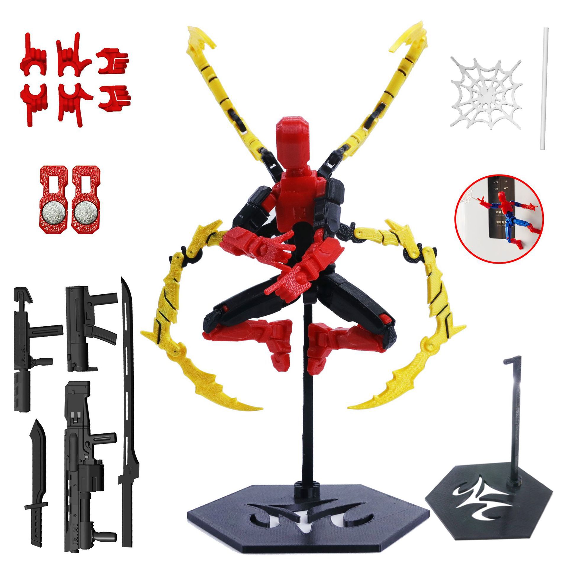 3D プリントロボットモデルおもちゃ可動関節関節式ダミー置物 - 3D Printing Action Figure のレビューと価格