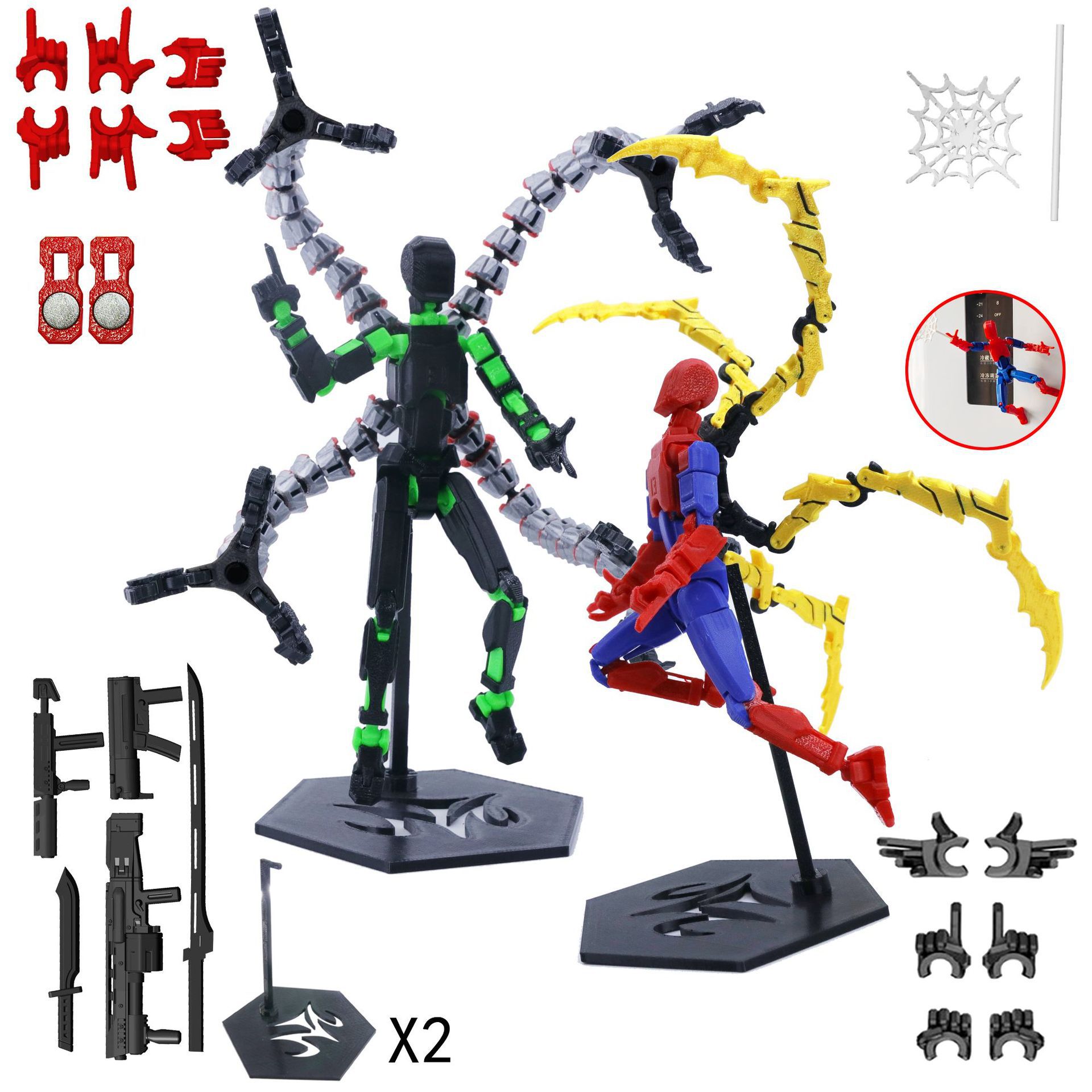 3D プリントロボットモデルおもちゃ可動関節関節式ダミー置物 - 3D Printing Action Figure のレビューと価格