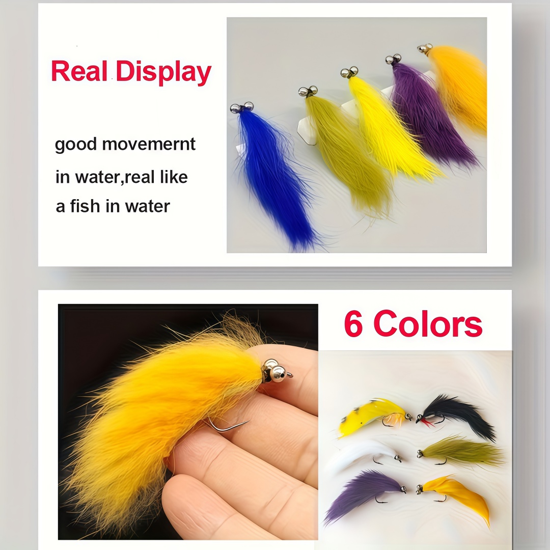 5個入りゾンカーストリーマーフライ、3Dアイ付き、バス・トラ - 3D Printing Lure のレビューと価格
