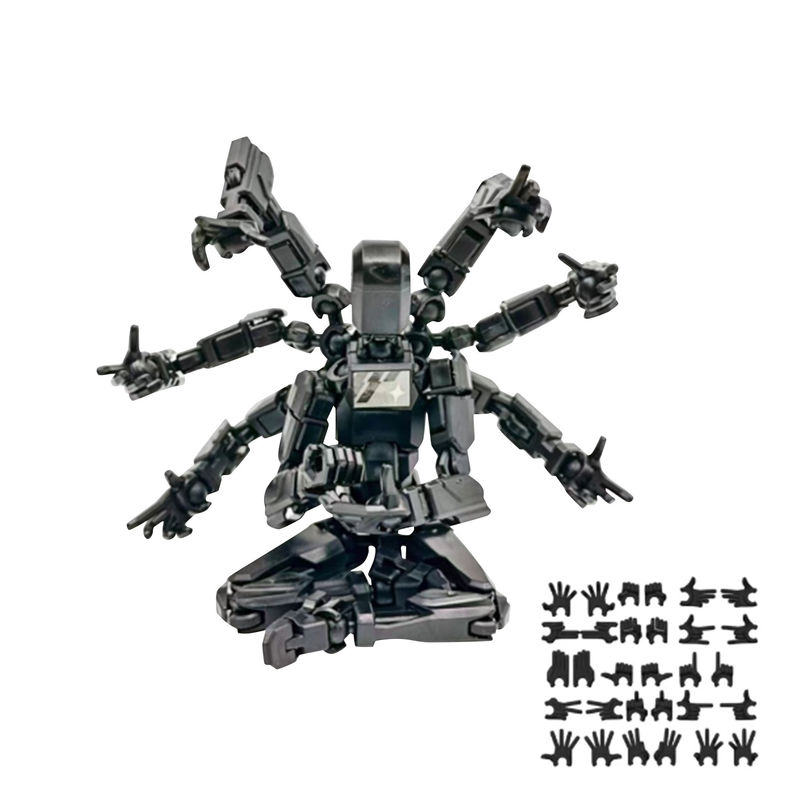 多関節モバイルシェイプシフトロボット,8つの翼,女性用アクセ - 3D Printing Action Figure のレビューと価格