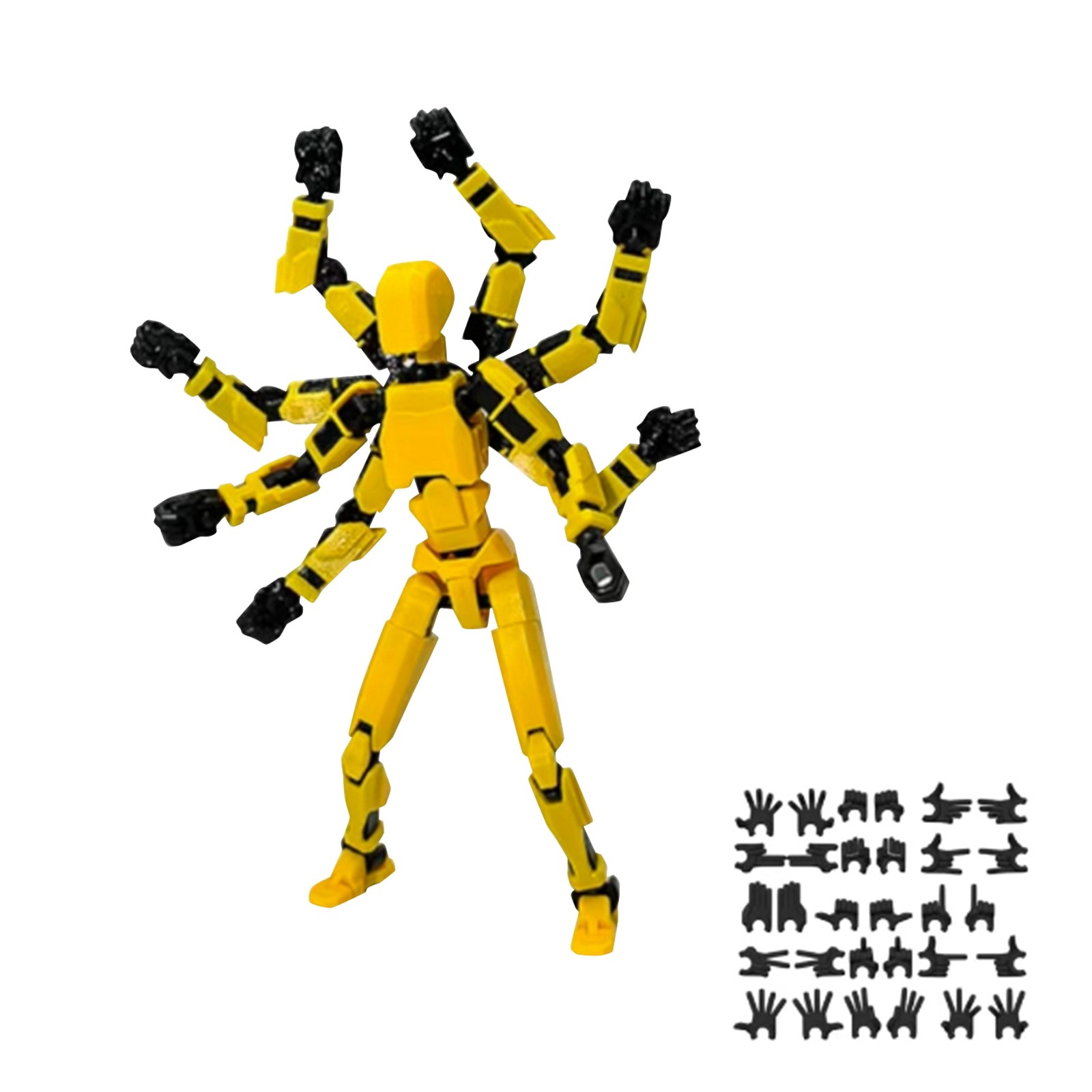 多関節モバイルシェイプシフトロボット,8つの翼,女性用アクセ - 3D Printing Action Figure のレビューと価格