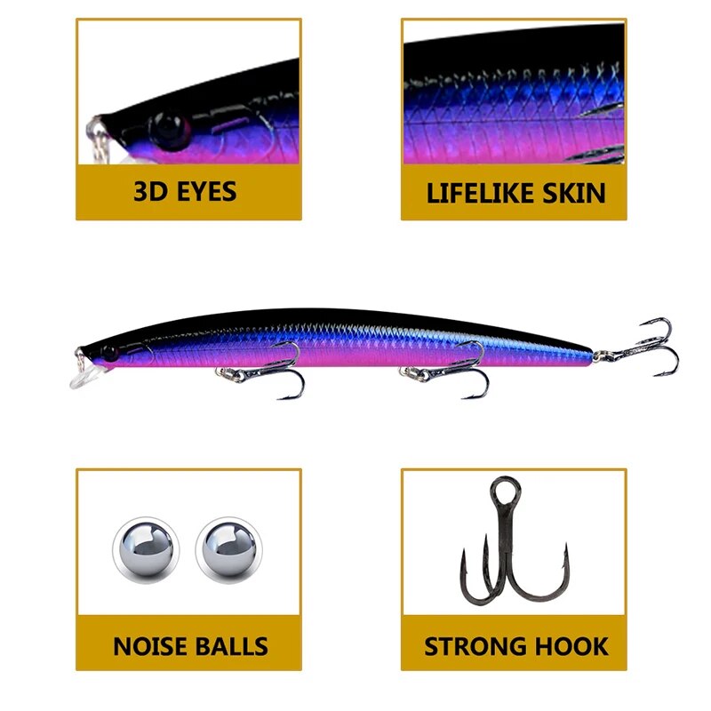 ミノー釣りルアーレーザーハード人工餌 18 センチメートル  - 3D Printing Lure のレビューと価格