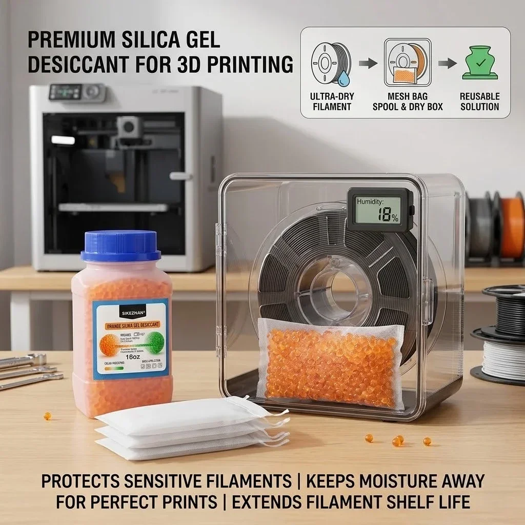 3Dプリンターフィラメント用乾燥剤 オレンジシリカゲルビーズ - Tpu Flexible Filament のレビューと価格
