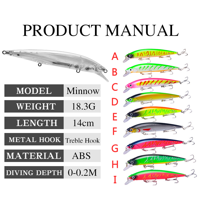 リアルなウォブラールアー,3Dアイ,14cm/18.5g,人 - 3D Printing Lure のレビューと価格