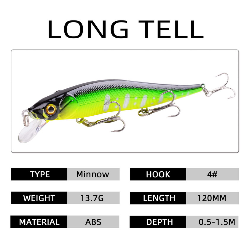 1 個釣りルアー 115 ミリメートル/14 グラムミノーク - 3D Printing Lure のレビューと価格