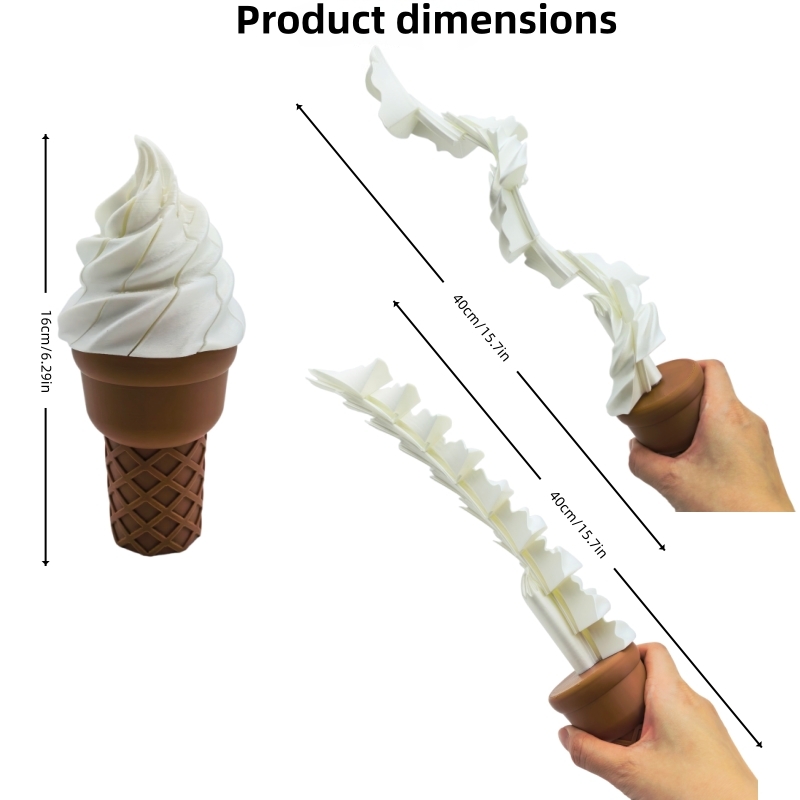 3Dプリント製の新しいいたずらおもちゃオーナメント、アイスク - 3D Printing Use のレビューと価格