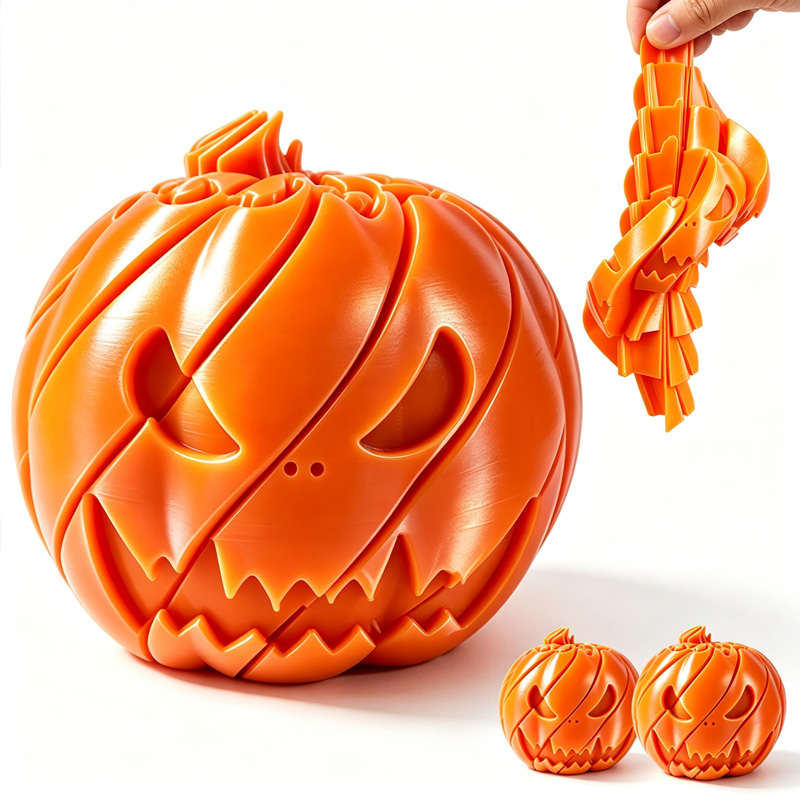 変形可能なハロウィンパンプキンのプレッシャーボールは、3Dプ - 3D Printing Use のレビューと価格