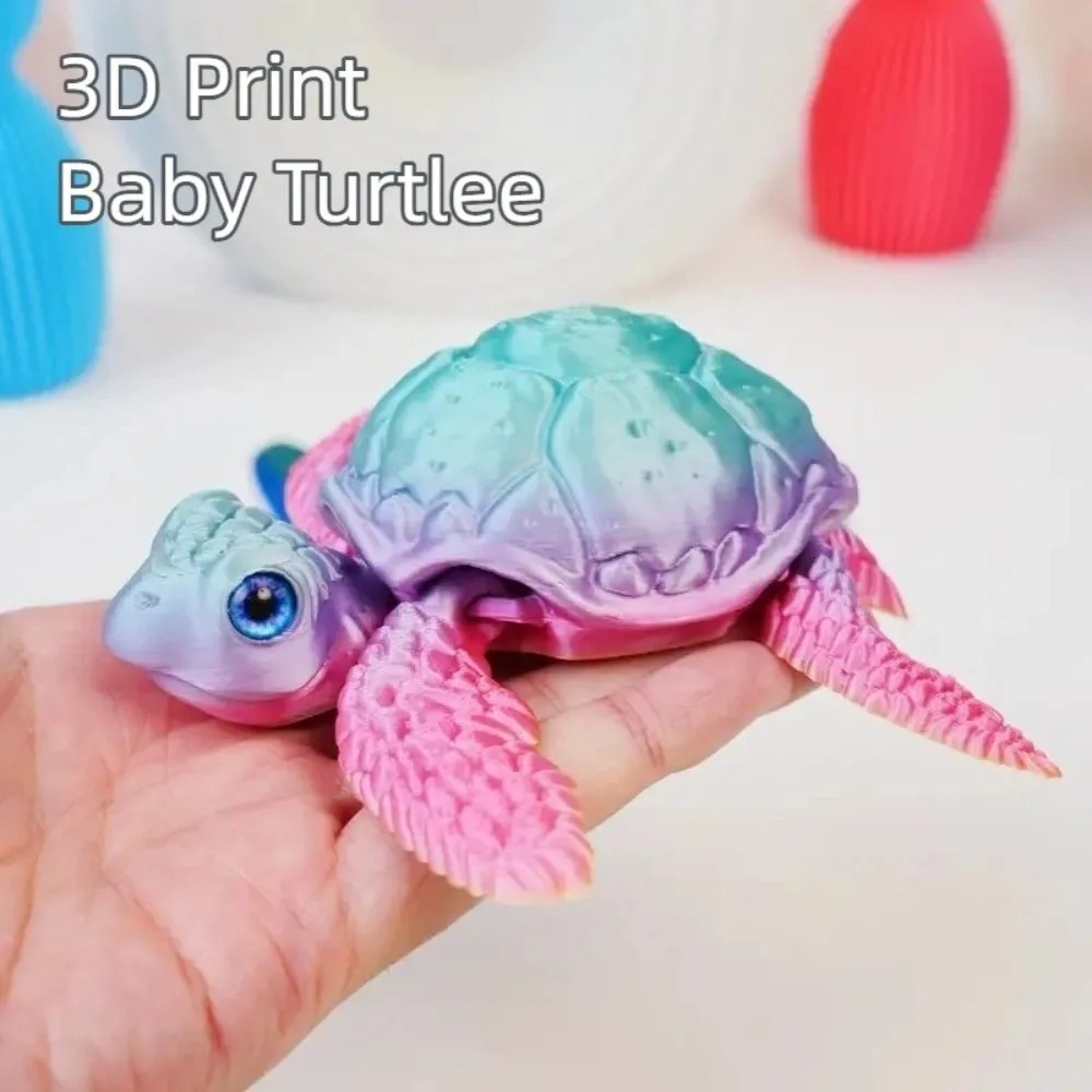 3D プリントされたカメの飾り PLA 素材カラフルでかわい - 3D Printing Action Figure のレビューと価格