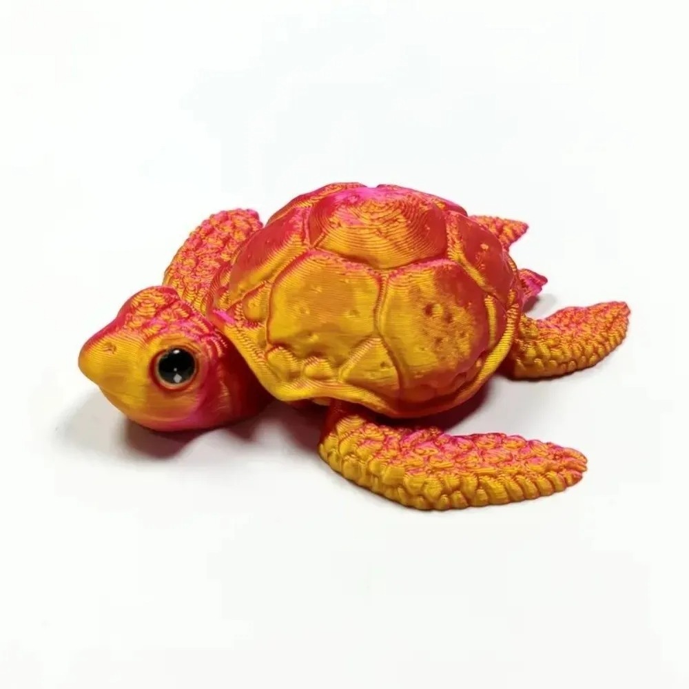 3D プリントされたカメの飾り PLA 素材カラフルでかわい - 3D Printing Action Figure のレビューと価格