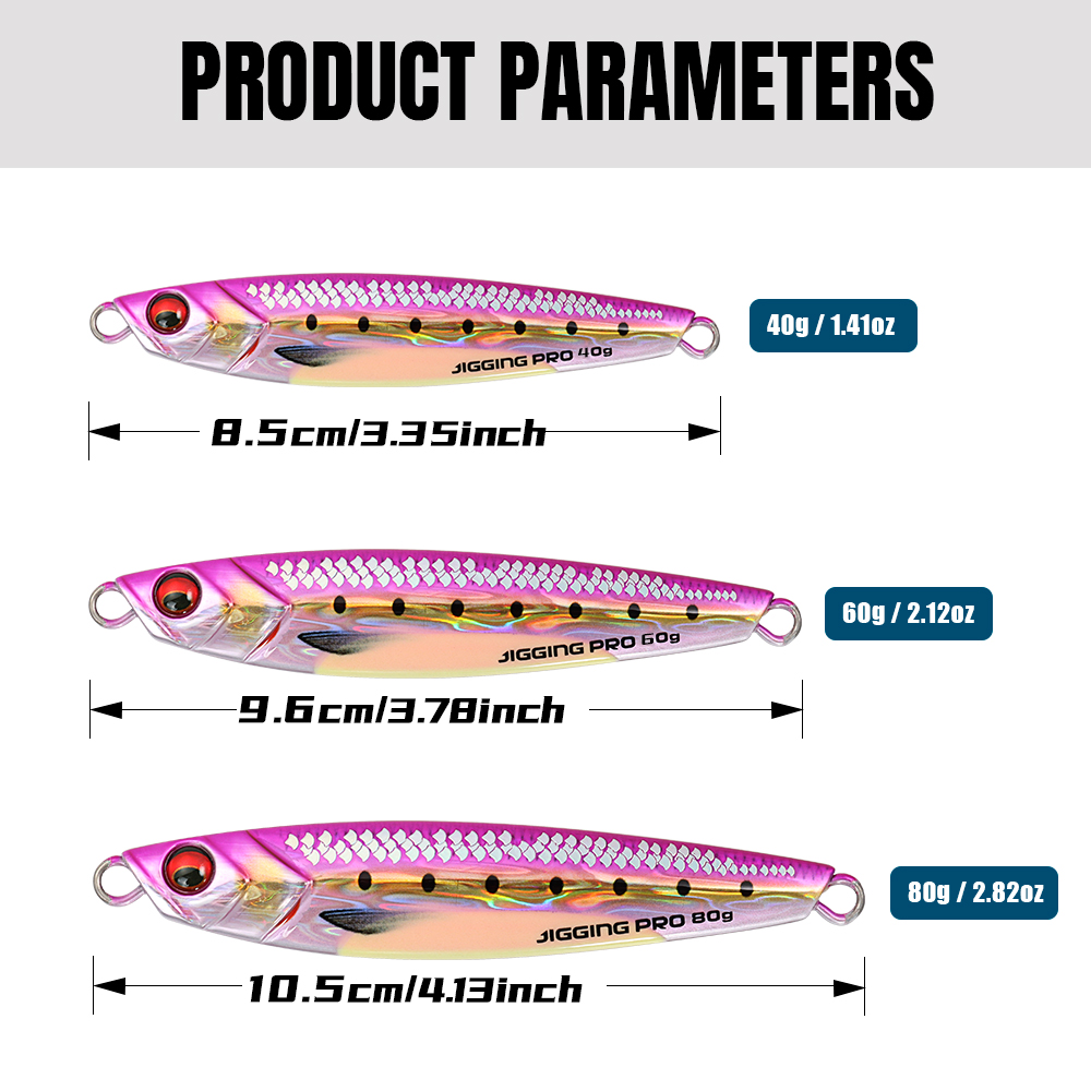 ジギングプロ 40g 60g 80g ショアジギングルアー  - 3D Printing Lure のレビューと価格
