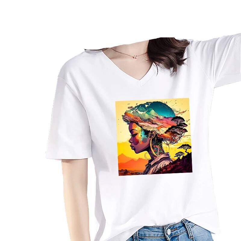 抽象的な絵画パターンの熱転写ステッカー,衣類の装飾,美しい女 - 3D Printing Ai のレビューと価格