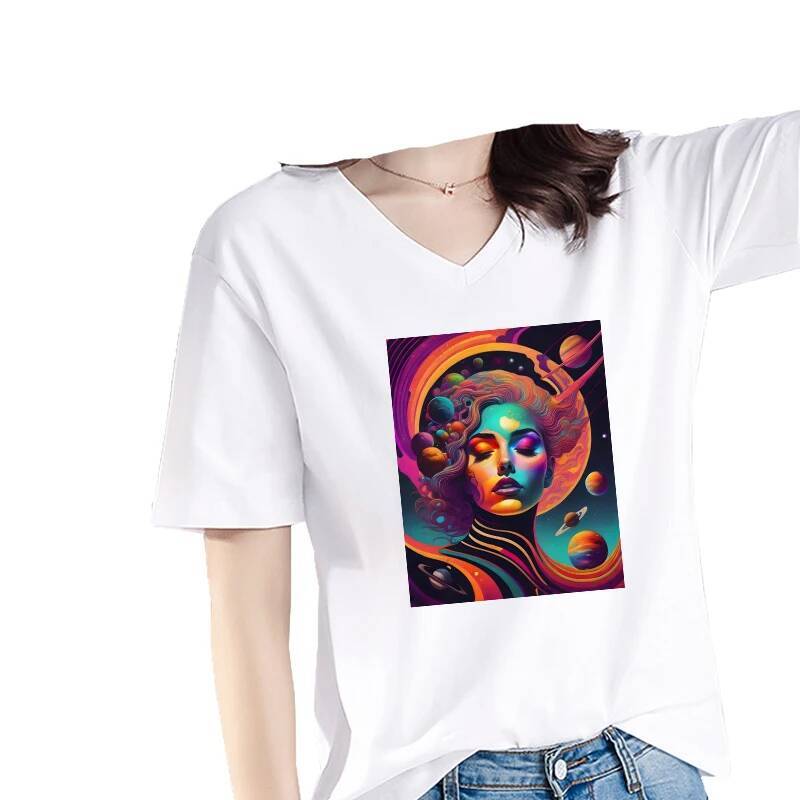 抽象的な絵画パターンの熱転写ステッカー,衣類の装飾,美しい女 - 3D Printing Ai のレビューと価格