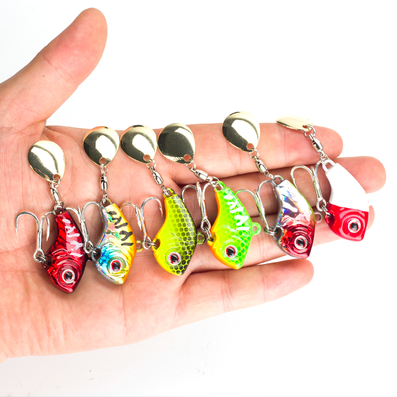 6PC 5g/7g/10g/14g/20g 回転メタルバイブ - 3D Printing Lure のレビューと価格