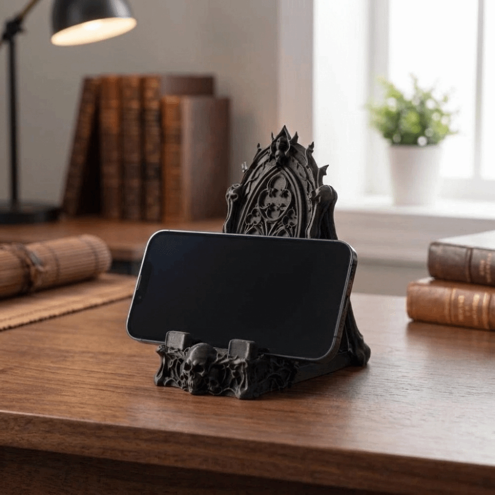3Dプリント製スカル型スマホホルダー プラスチックスカルスタ - 3D Printing Use のレビューと価格